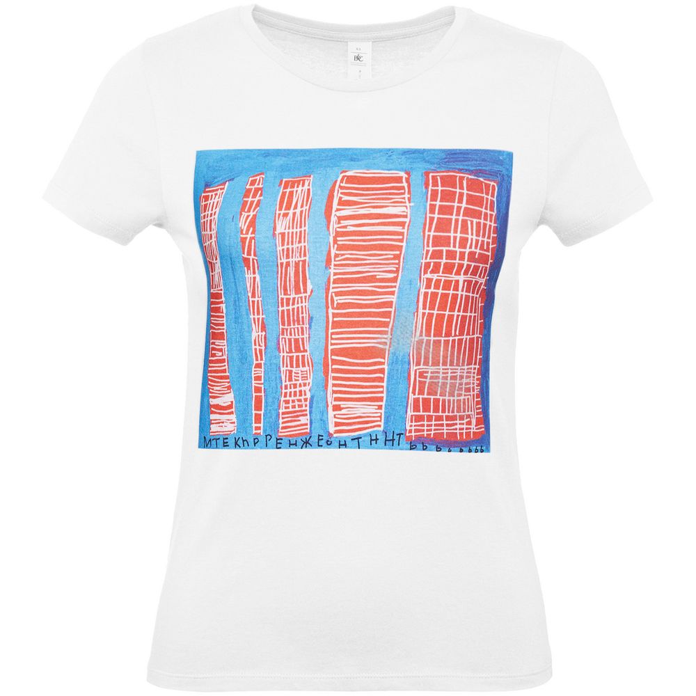 Футболка женская «Небоскребы», белая — изображение 2