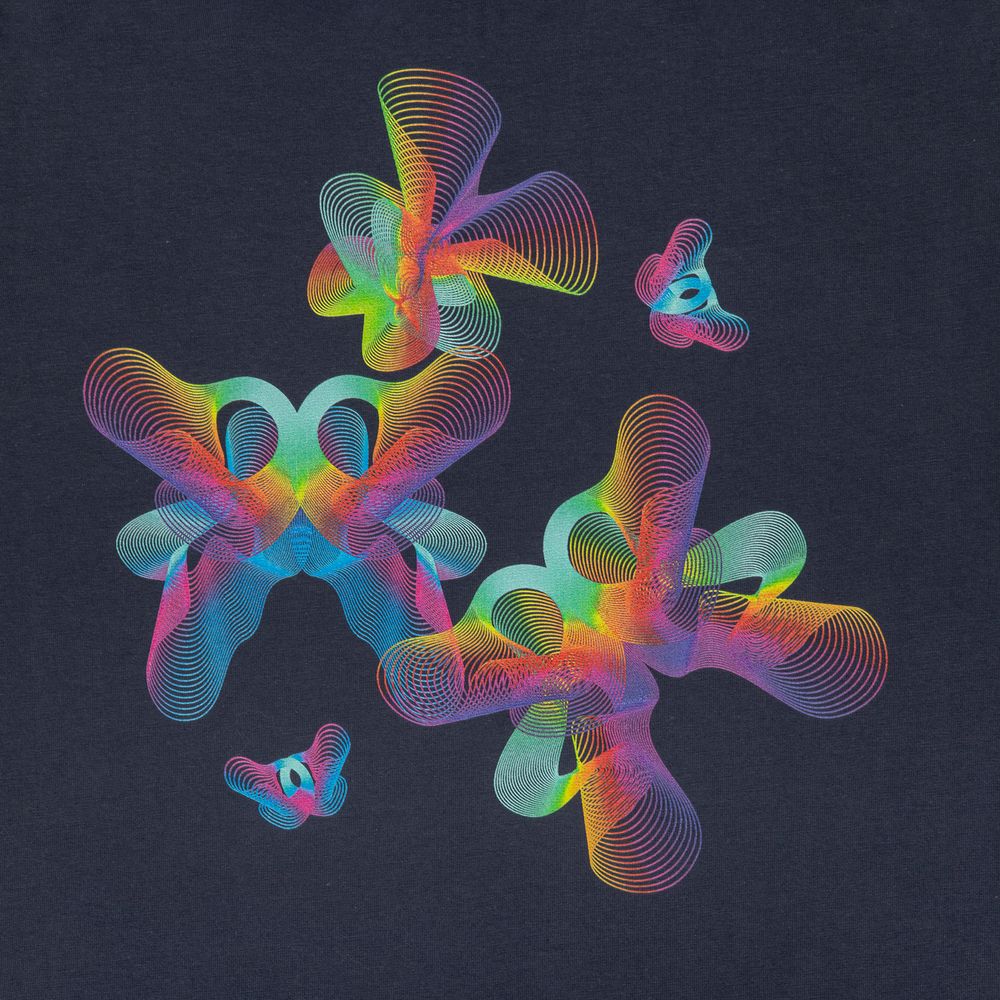 Футболка женская Butterflies, темно-синяя — изображение 3