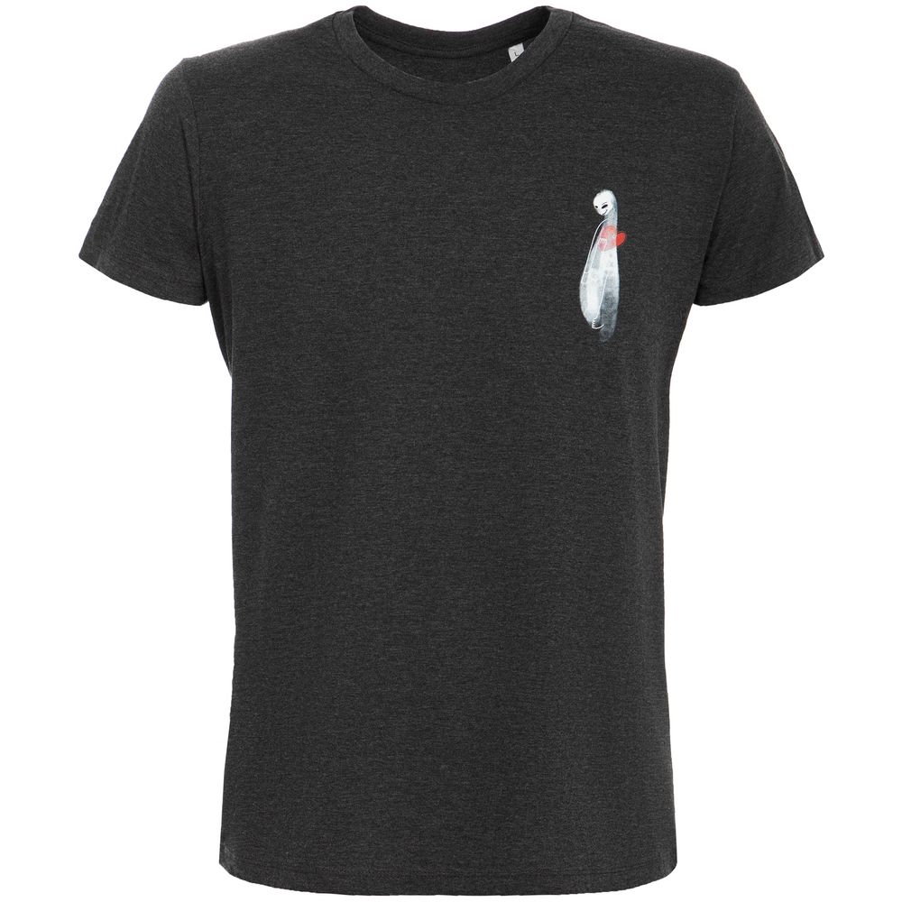 Футболка приталенная Ghost of Love, черный меланж — изображение 2