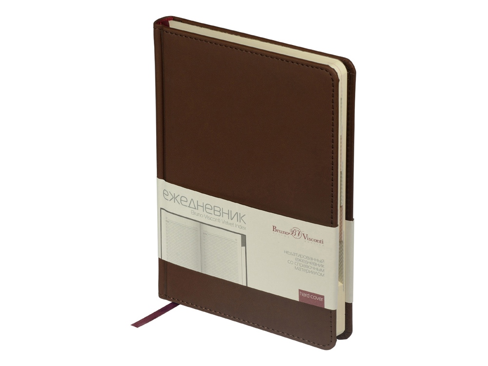 Ежедневник недатированный А5 Velvet Index (коричневый) (Р)