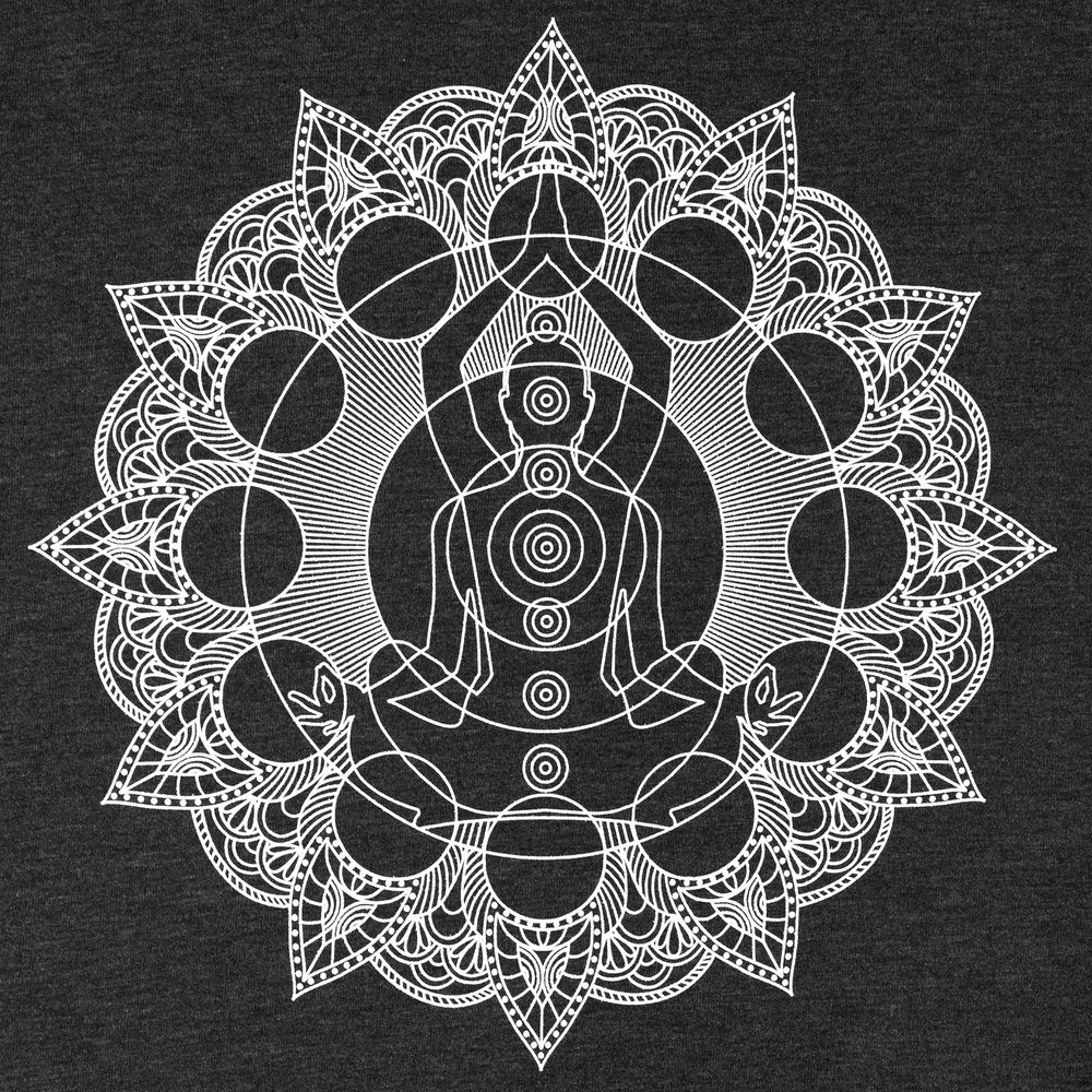 Футболка женская Chakraday, черный меланж — изображение 3