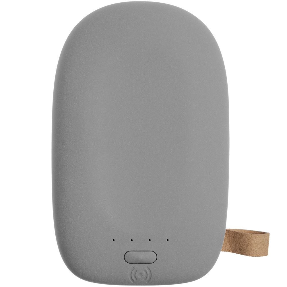 Аккумулятор с беспроводной зарядкой Pebble Wireless 9000 мАч, серый — изображение 3