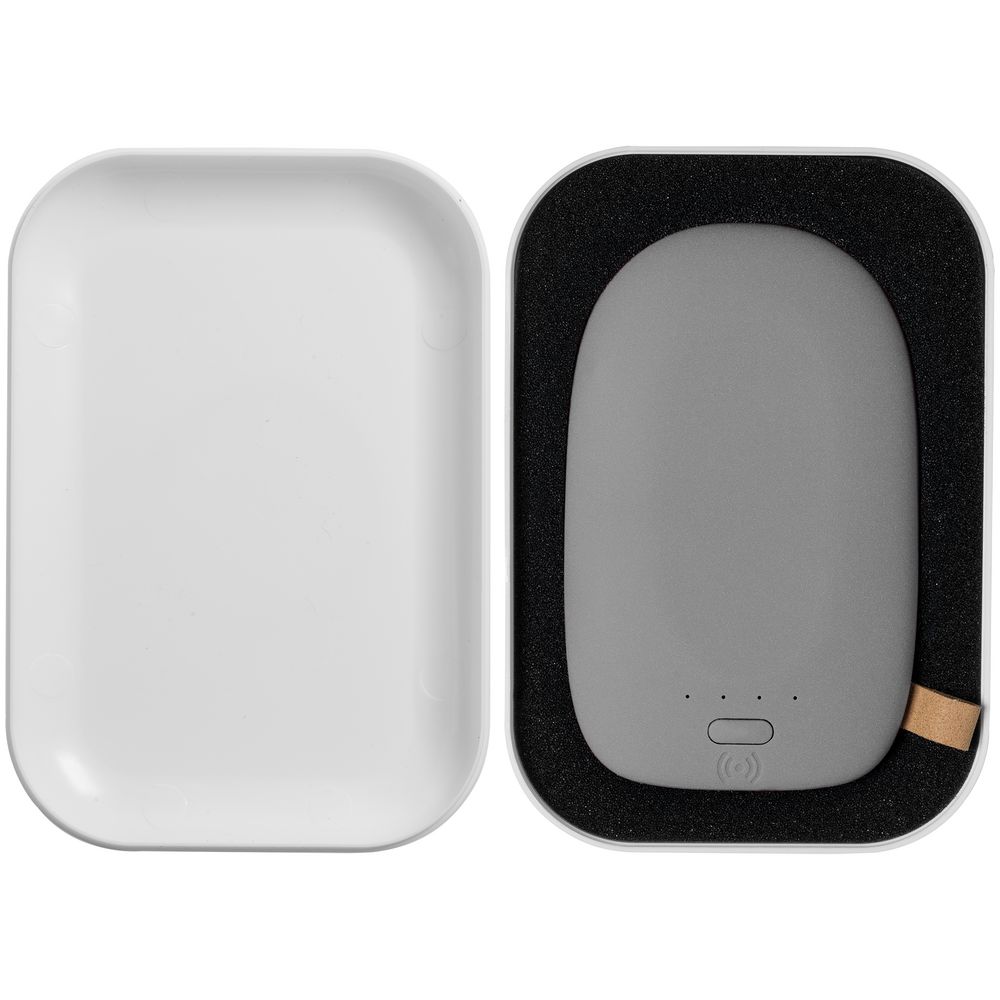 Аккумулятор с беспроводной зарядкой Pebble Wireless 9000 мАч, серый — изображение 7