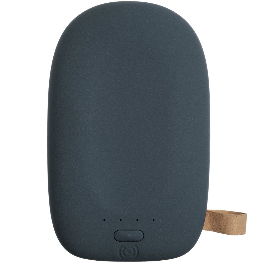 Аккумулятор с беспроводной зарядкой Pebble Wireless 9000 мАч, серо-синий — изображение 3