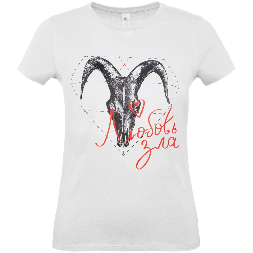 Футболка женская «Любовь зла», белая — изображение 2