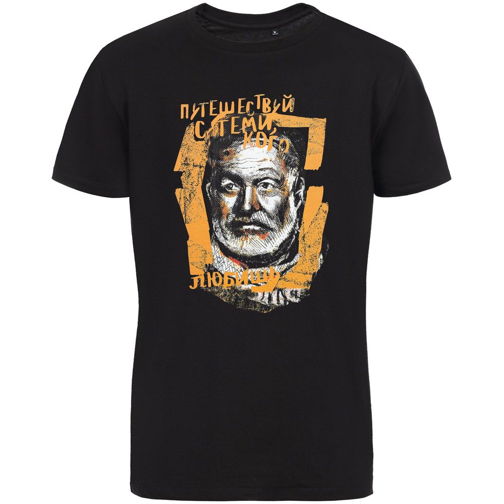 Футболка «Хемингуэй», черная — изображение 2