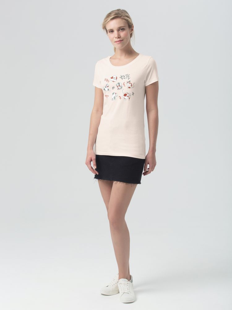 Футболка женская «Котэ», розовая — изображение 3