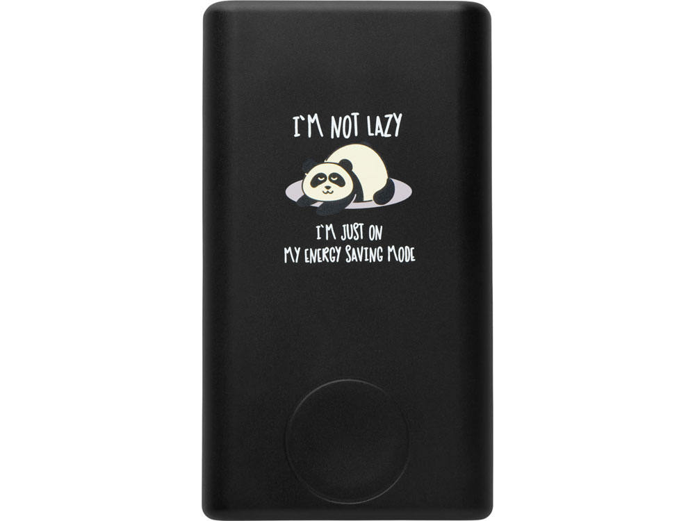 Внешний беспроводной аккумулятор 2-в-1 с функцией зарядки Apple Watch, QC/PD AtomIQ, 10000 мАч, черный с тампопечатью