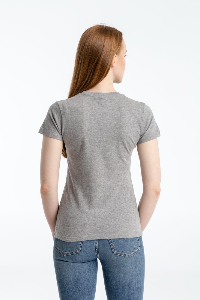 Футболка женская «Ты у меня вот здесь», серый меланж — изображение 5
