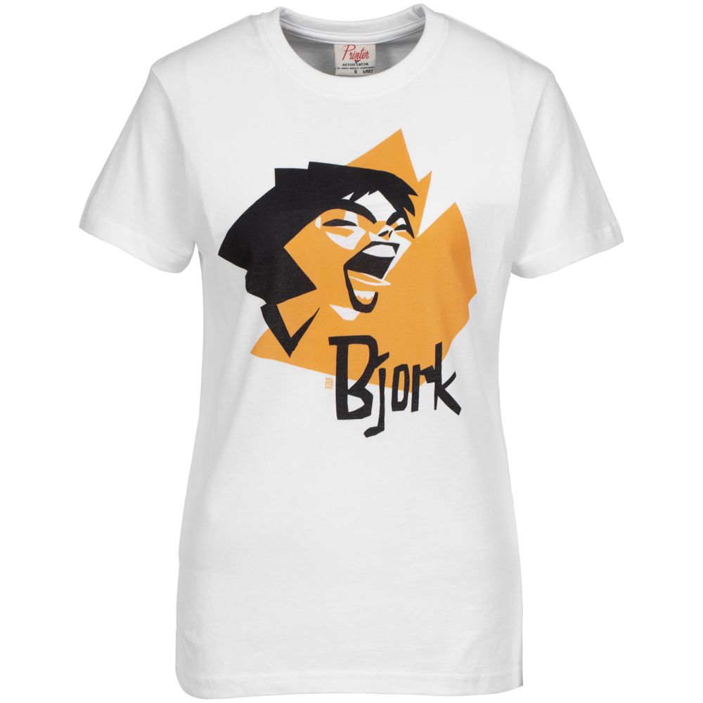 Футболка женская «Меламед. Bjork», белая — изображение 2