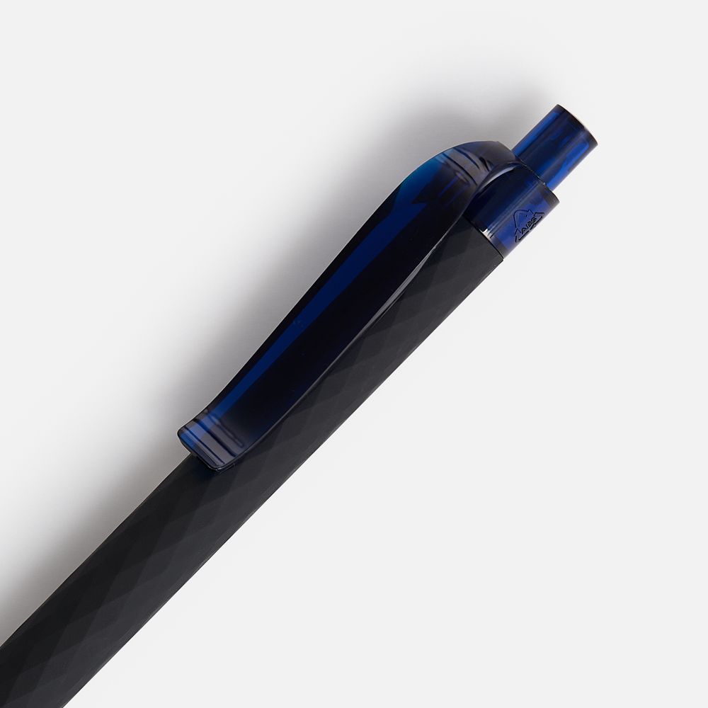 Ручка шариковая Prodir QS01 PRT-T Soft Touch, черная с синим — изображение 4