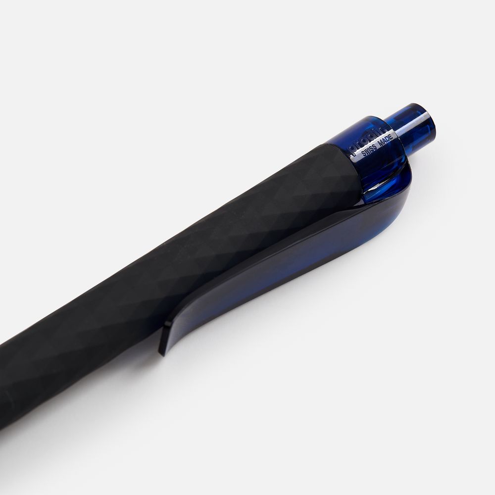 Ручка шариковая Prodir QS01 PRT-T Soft Touch, черная с синим — изображение 5