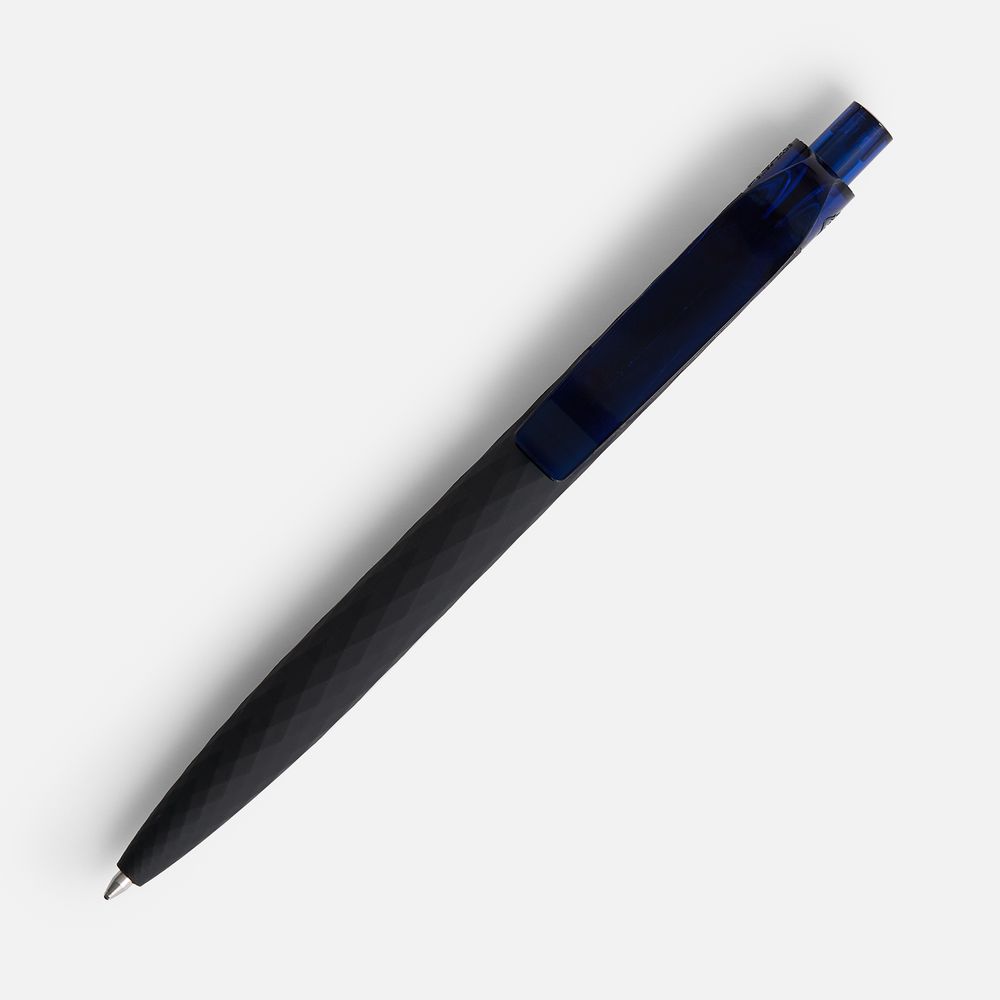 Ручка шариковая Prodir QS01 PRT-T Soft Touch, черная с синим — изображение 3