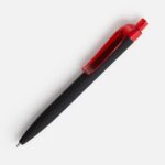 Ручка шариковая Prodir QS01 PRT-T Soft Touch, черная с красным