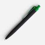 Ручка шариковая Prodir QS01 PRT-T Soft Touch, черная с зеленым