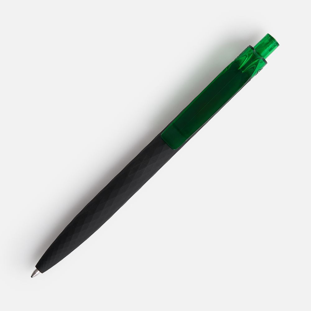 Ручка шариковая Prodir QS01 PRT-T Soft Touch, черная с зеленым — изображение 3