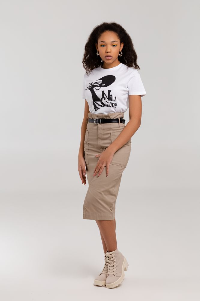 Футболка женская «Меламед. Nina Simone», белая — изображение 4