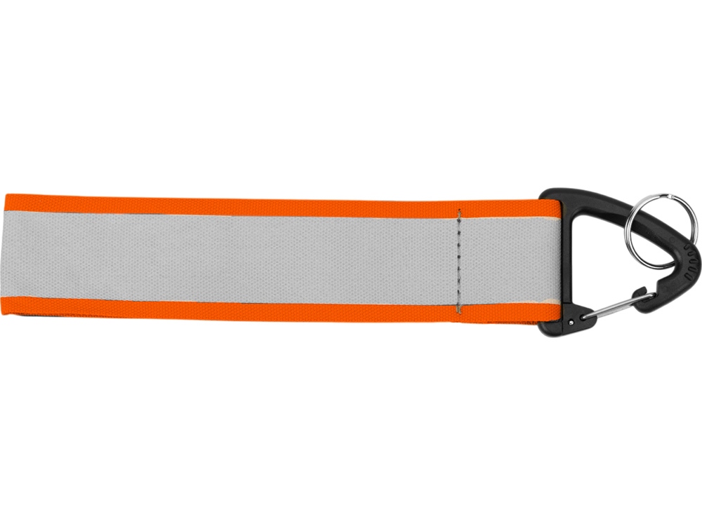 Светоотражающий брелок Reflector, серебристый/неоновый оранжевый — изображение 2