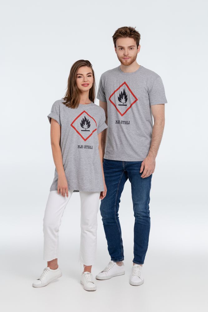 Футболка «Жар-птица», серый меланж — изображение 9