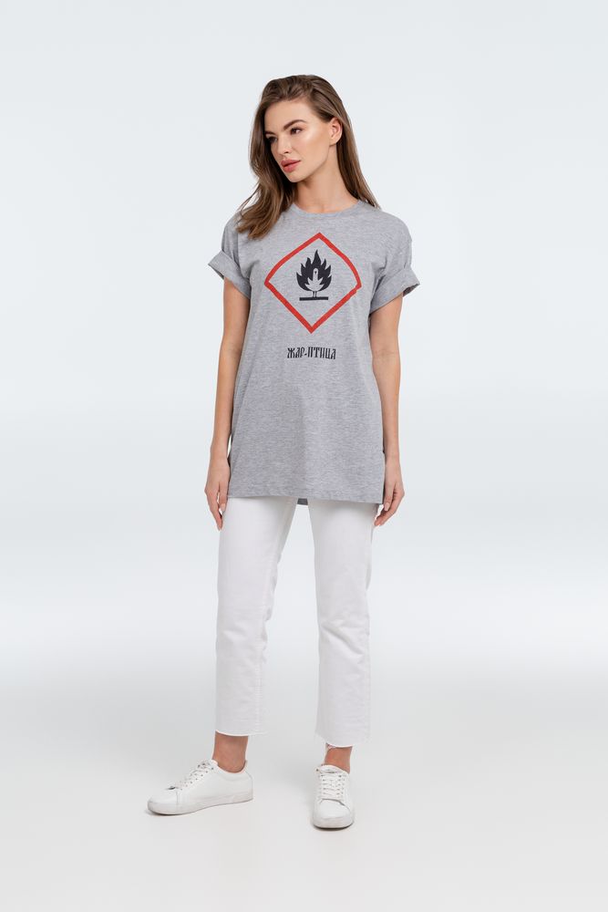 Футболка «Жар-птица», серый меланж — изображение 5