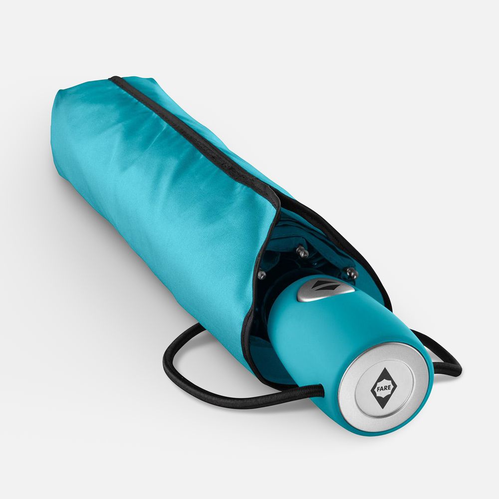 Зонт складной AOC, бирюзовый — изображение 4