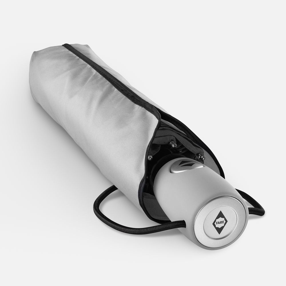 Зонт складной AOC, светло-серый — изображение 4