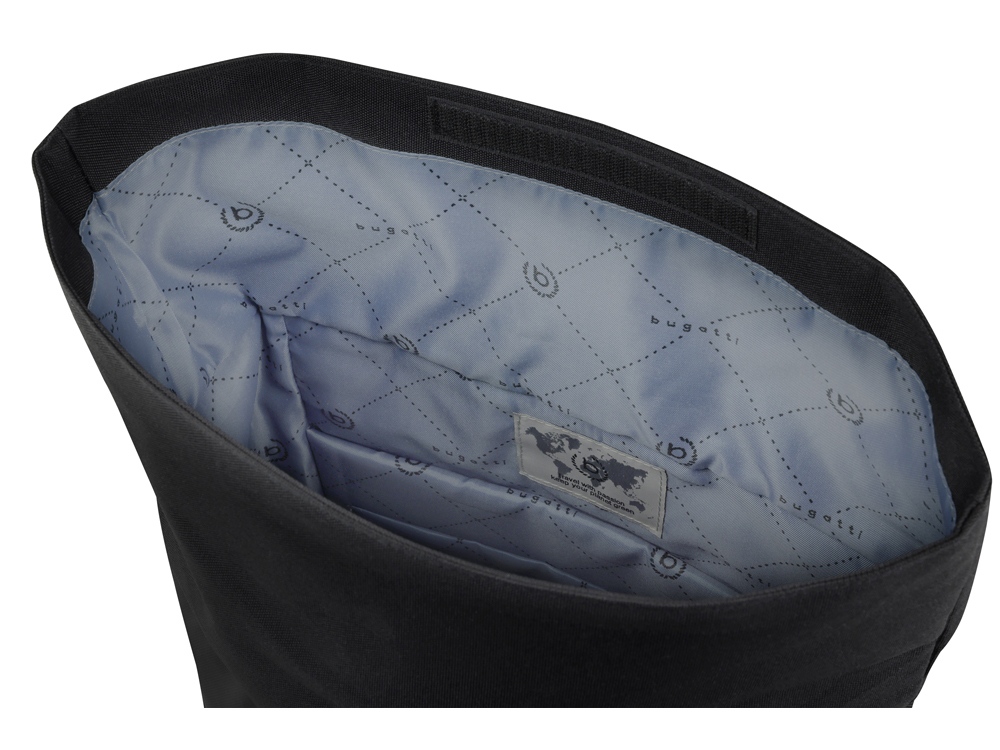 Рюкзак BUGATTI Blanc Delight, чёрный, нейлон RPET600D/тарпаулин/полиэстер, 41х13х46 см, 15 л — изображение 5