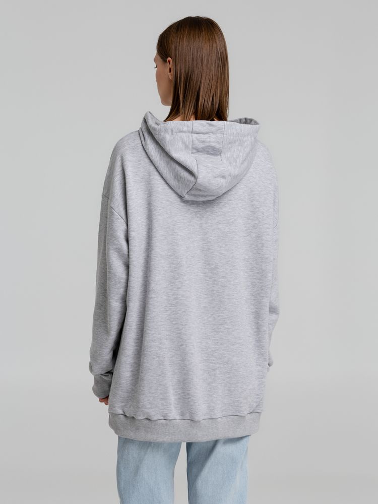 Худи оверсайз «Чистая соль», серый меланж — изображение 9