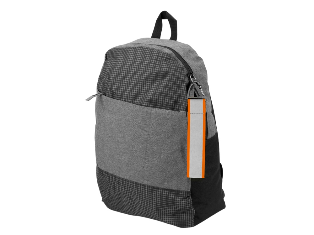 Светоотражающий брелок Reflector, серебристый/неоновый оранжевый — изображение 3