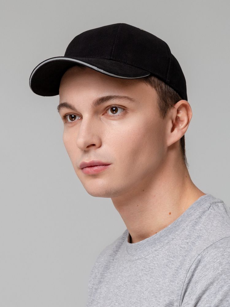 Бейсболка Hard Work Black со светоотражающим элементом — изображение 7