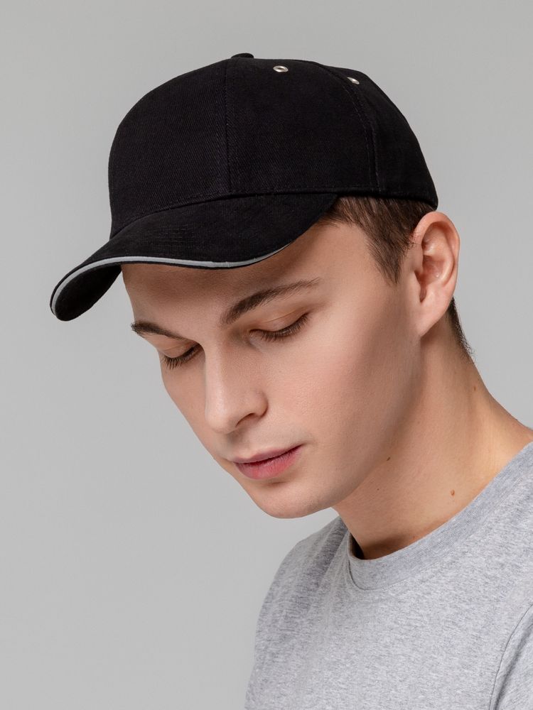 Бейсболка Hard Work Black со светоотражающим элементом — изображение 6