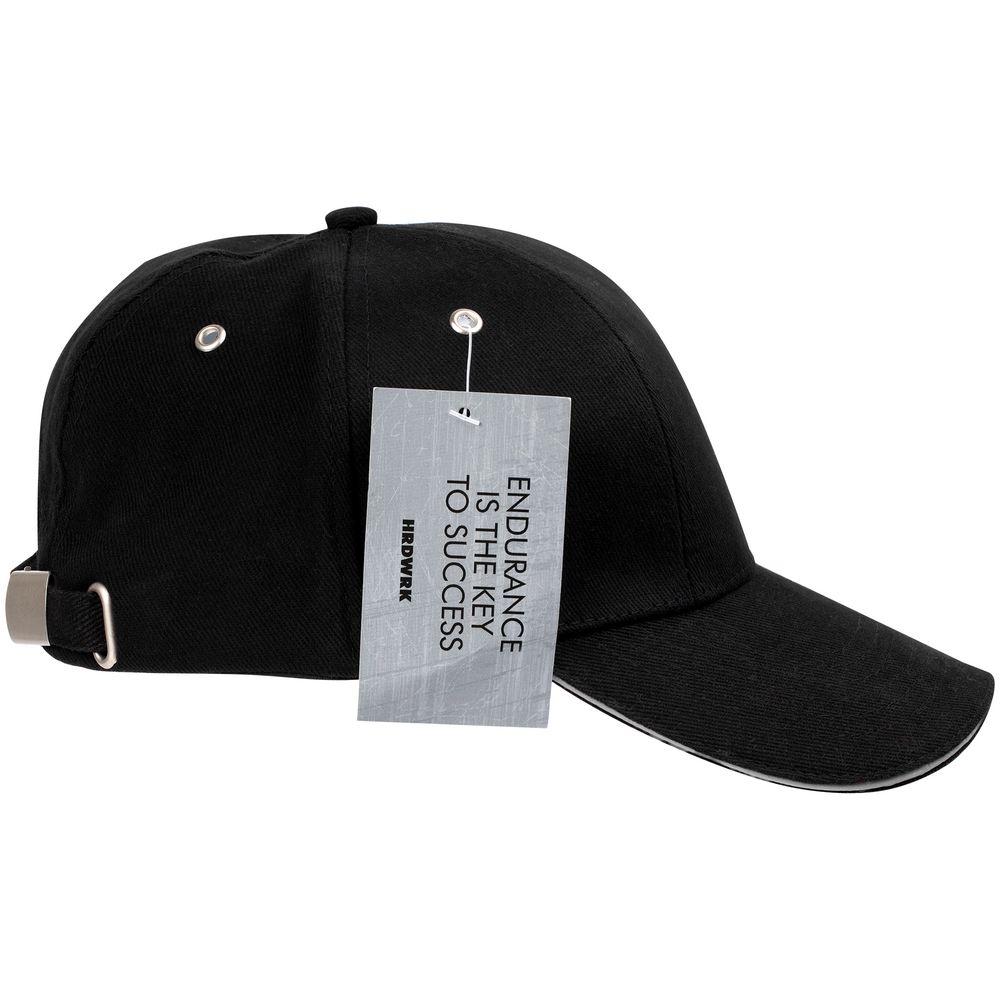 Бейсболка Hard Work Black со светоотражающим элементом — изображение 4