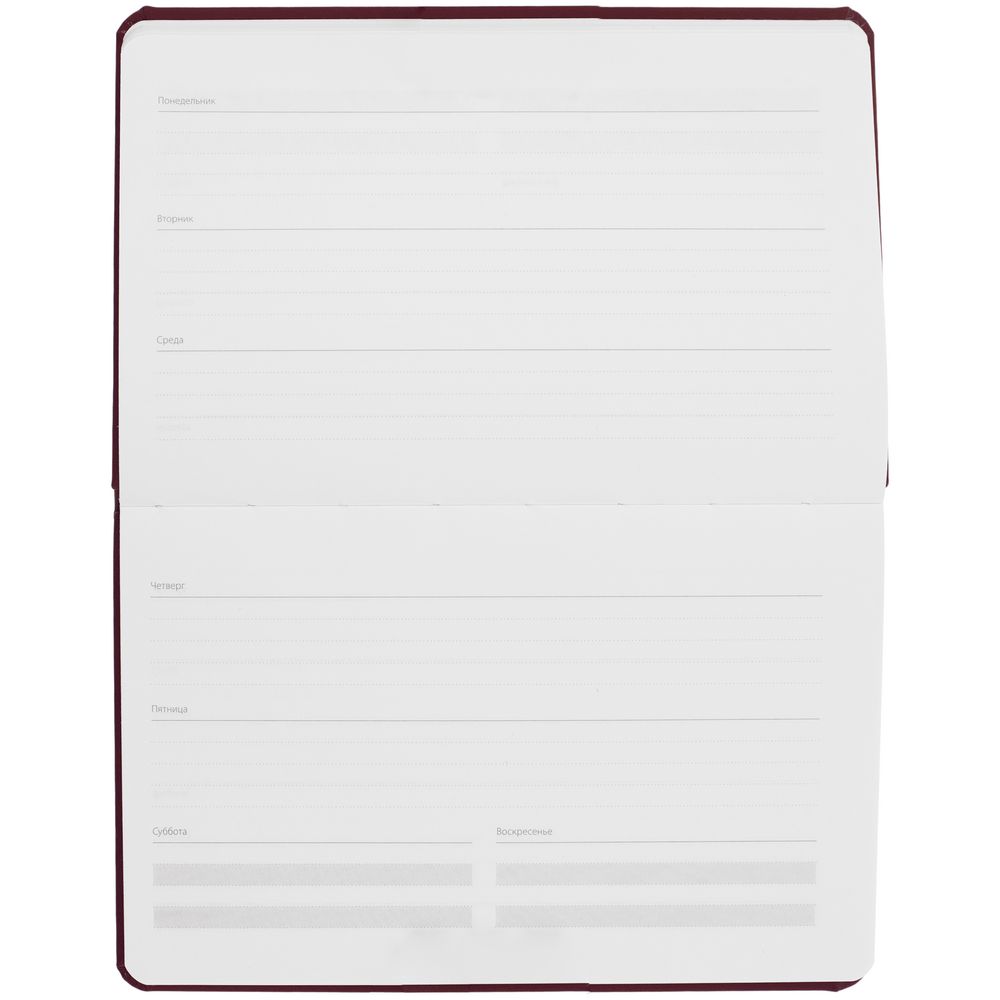 Еженедельник Urban, недатированный, бордовый — изображение 6