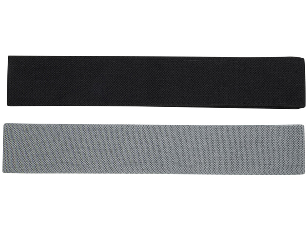 Набор из 2-х лент-эспандеров Grip - сплошной черный / Серый — изображение 3