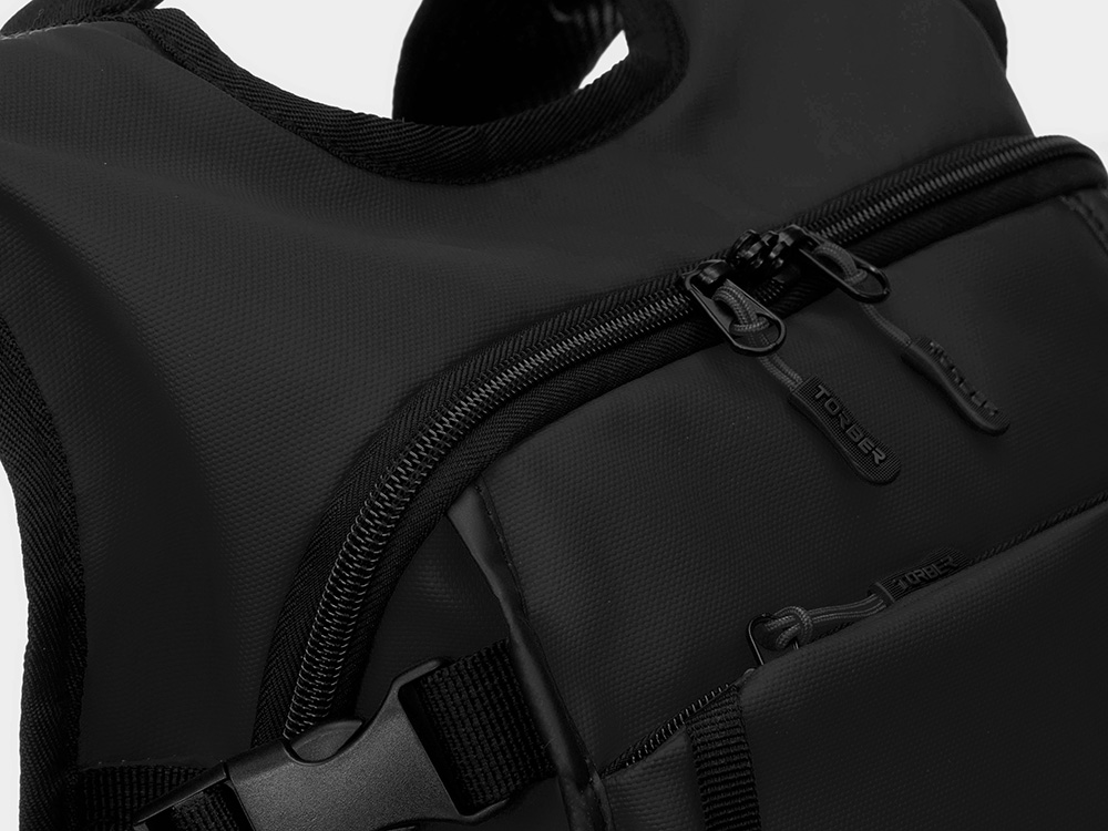 Рюкзак TORBER Mobi, черный, полиэстер 900D с PU покрытием, 45 х 32 х 20 см — изображение 6