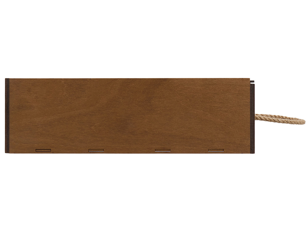 Подарочная коробка из фанеры Constellation 330х220х100 мм, фанера 6 мм, крышка на выдвижных пазах черная ЛХДФ 3 мм, бечевка — изображение 5