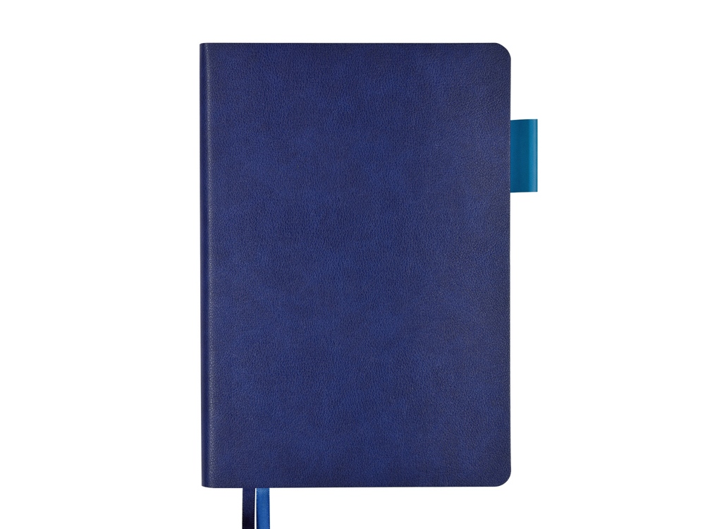 Ежедневник А5 датированный Boston 2026, синий с голубым обрезом — изображение 2