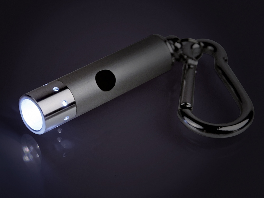 Брелок-фонарик Карабин, серебристый (Р) — изображение 2