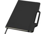 Nexus блокнот формата А5 в твердой обложке с ручкой и карандашом - сплошной черный