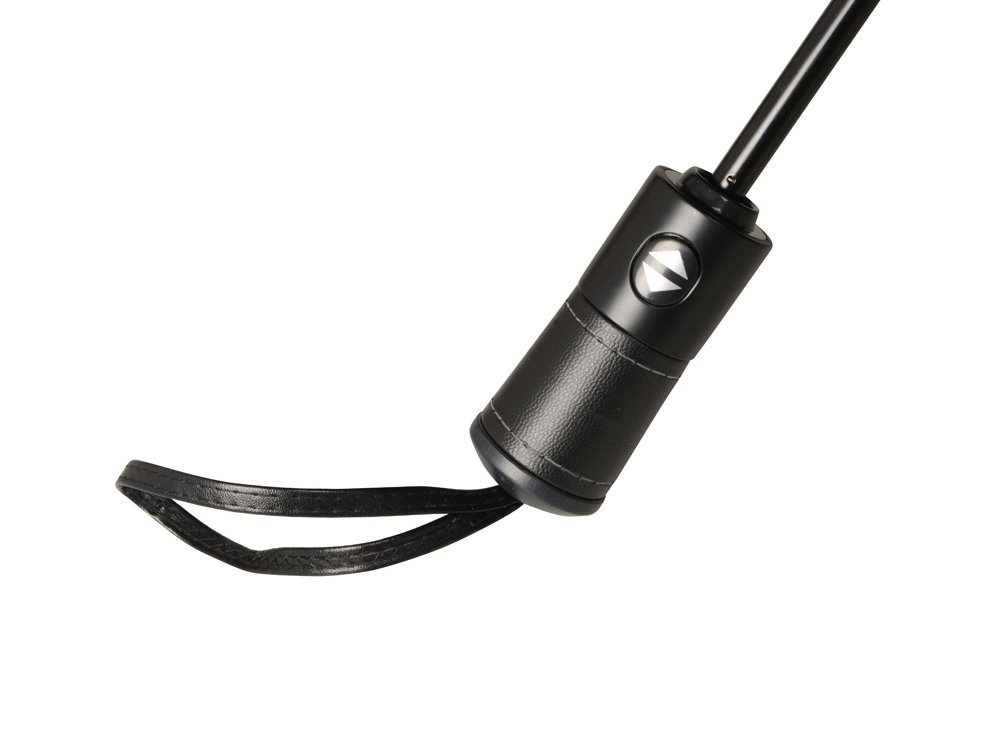 Зонт складной Ontario, автоматический, 3 сложения, с чехлом, черный — изображение 6