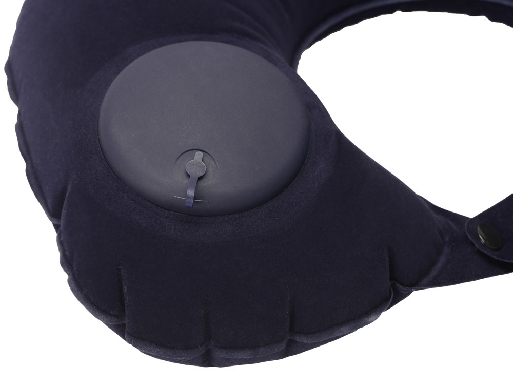 Подушка под шею с помпой Push, синий — изображение 3