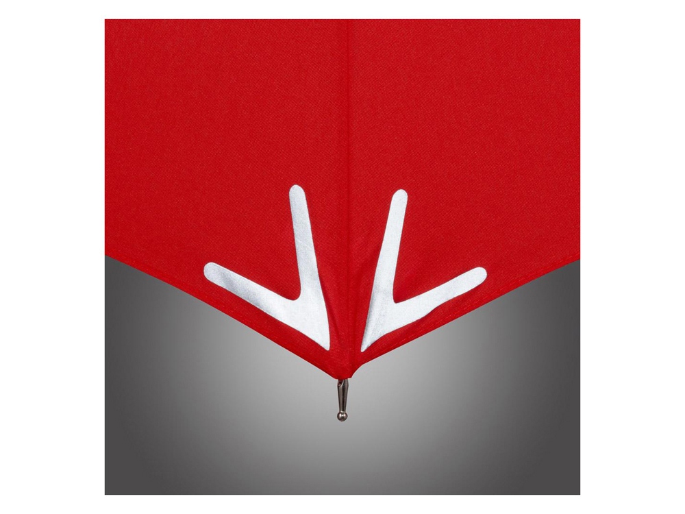 Зонт-трость 7571 Safebrella с фонариком и светоотражающими элементами, полуавтомат, нейви — изображение 5