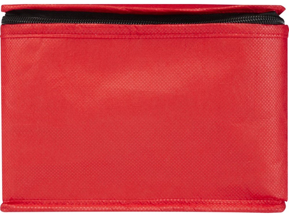 Spectrum нетканая сумка-холодильник, 4 л, на 6 банок, из переработанных материалов, красный — изображение 2