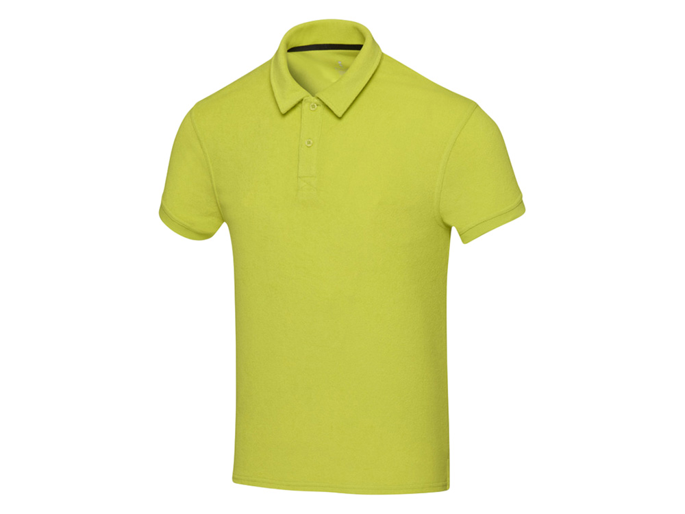 Рубашка поло унисекс Akoya из переработанного махрового материала - Лайм — изображение 5