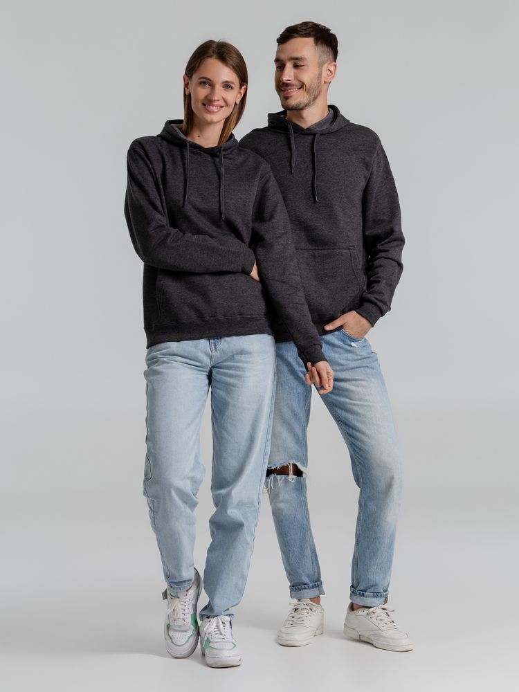 Толстовка с капюшоном Snake II черный меланж — изображение 9