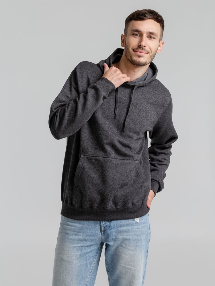 Толстовка с капюшоном Snake II черный меланж — изображение 7