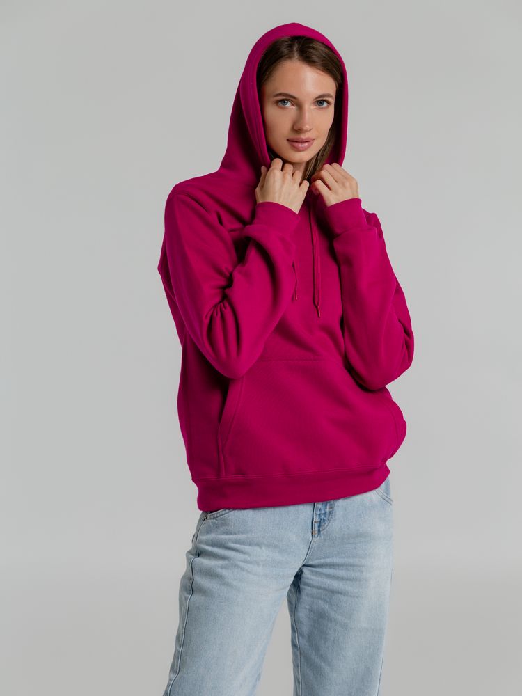 Толстовка с капюшоном Snake II ярко-розовая (фуксия) — изображение 5