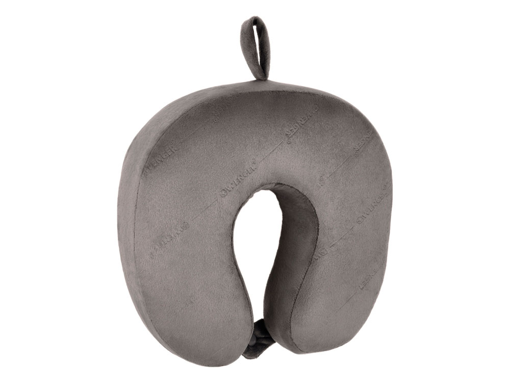 Подушка для самолета WENGER, с эффектом памяти, серая, флис — изображение 3