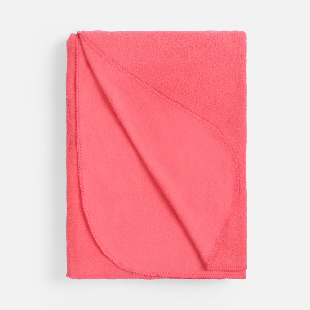 Флисовый плед Warm&Peace, розовый (коралловый) — изображение 3