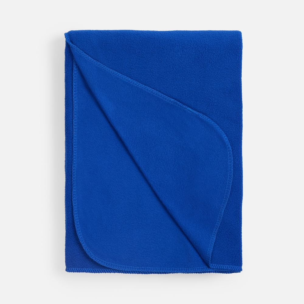 Флисовый плед Warm&Peace, ярко-синий — изображение 2